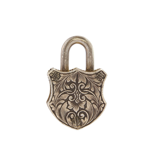 Micro Mosaic Evil Eye Puffy Padlock