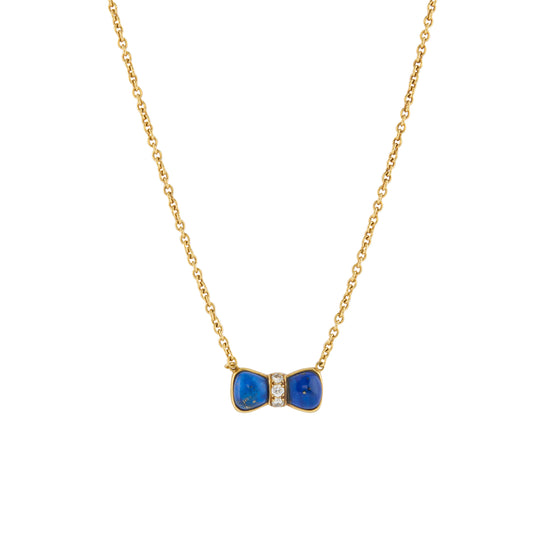Lapis Lazuli and Diamond Van Cleef & Arpels Bow Necklace - Main Img