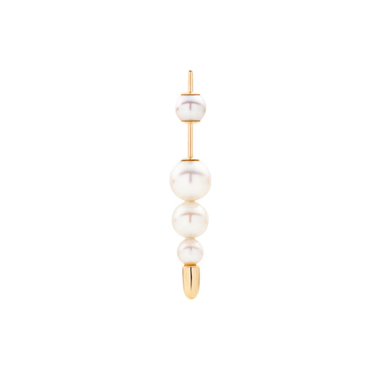 Small Pearl Back Spear Puncture Earring - Main Img