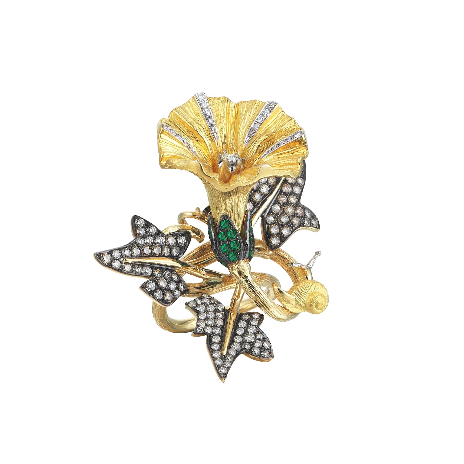 Belle Ivy Ring - Diamond by Aida Bergsen side view