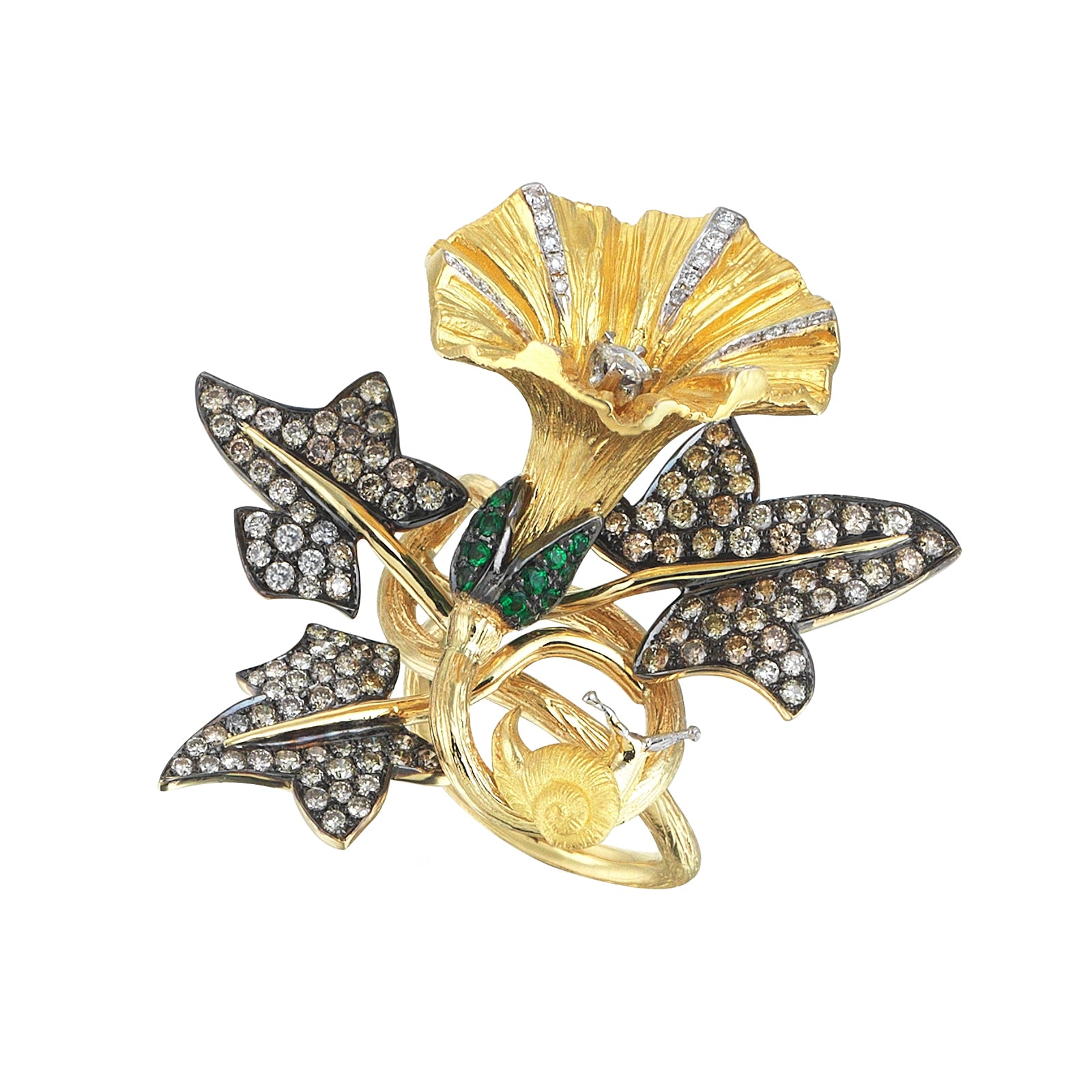 Belle Ivy Ring - Diamond by Aida Bergsen front view