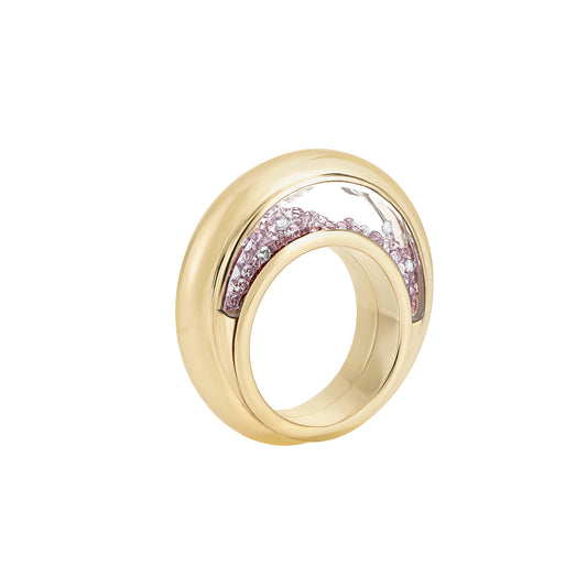Pink Diamond and White Diamond Artemis Ring - Main Img