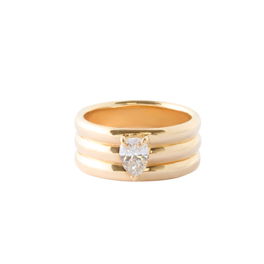 Triple Row Pear Ring - Main Img