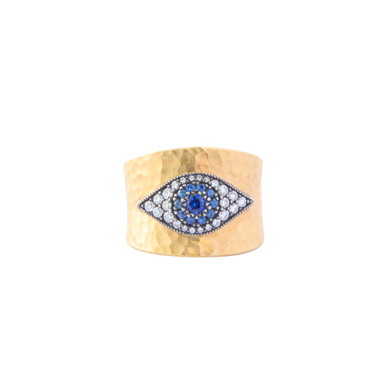 Evil Eye Ring - Diamond and Sapphire - Main Img