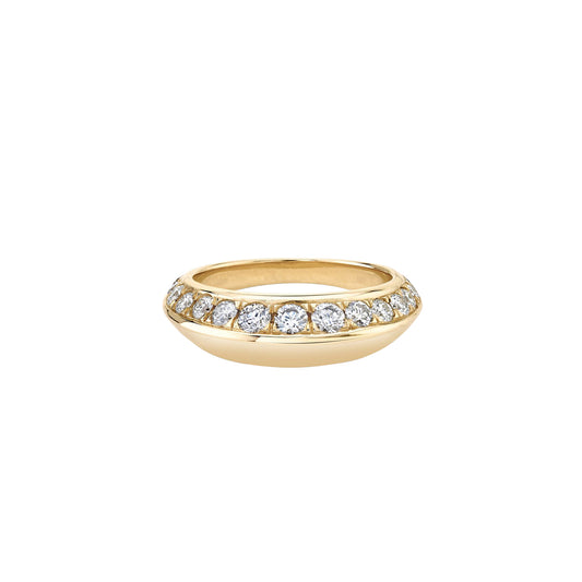 Pave Diamond Crescent Ring - Main Img
