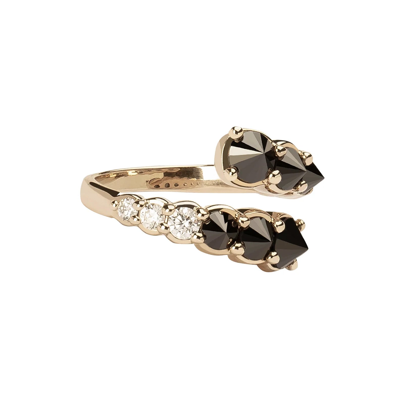 Ara Vartanian Double Spiral Diamond Ring - Rings - Broken English Jewelry side view