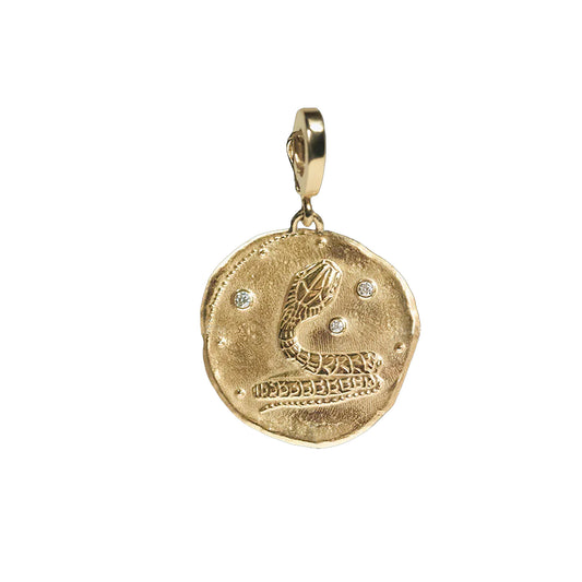 Diamond Renewal Serpent Small Coin Charm - Main Img