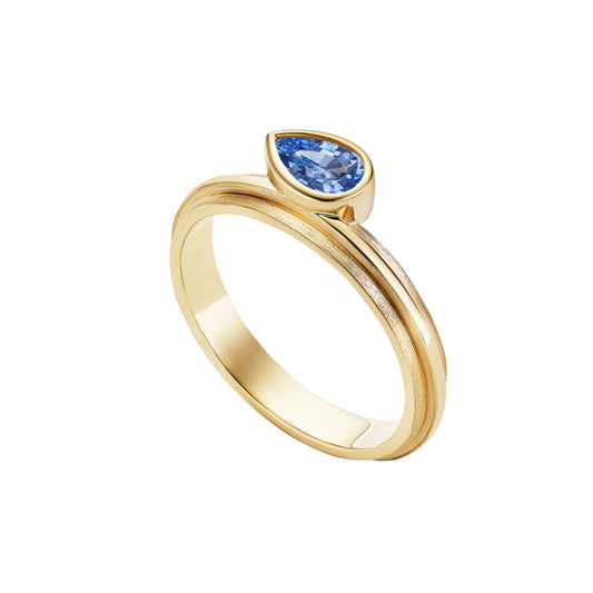 Pear Sapphire Lovers Ring - Main Img