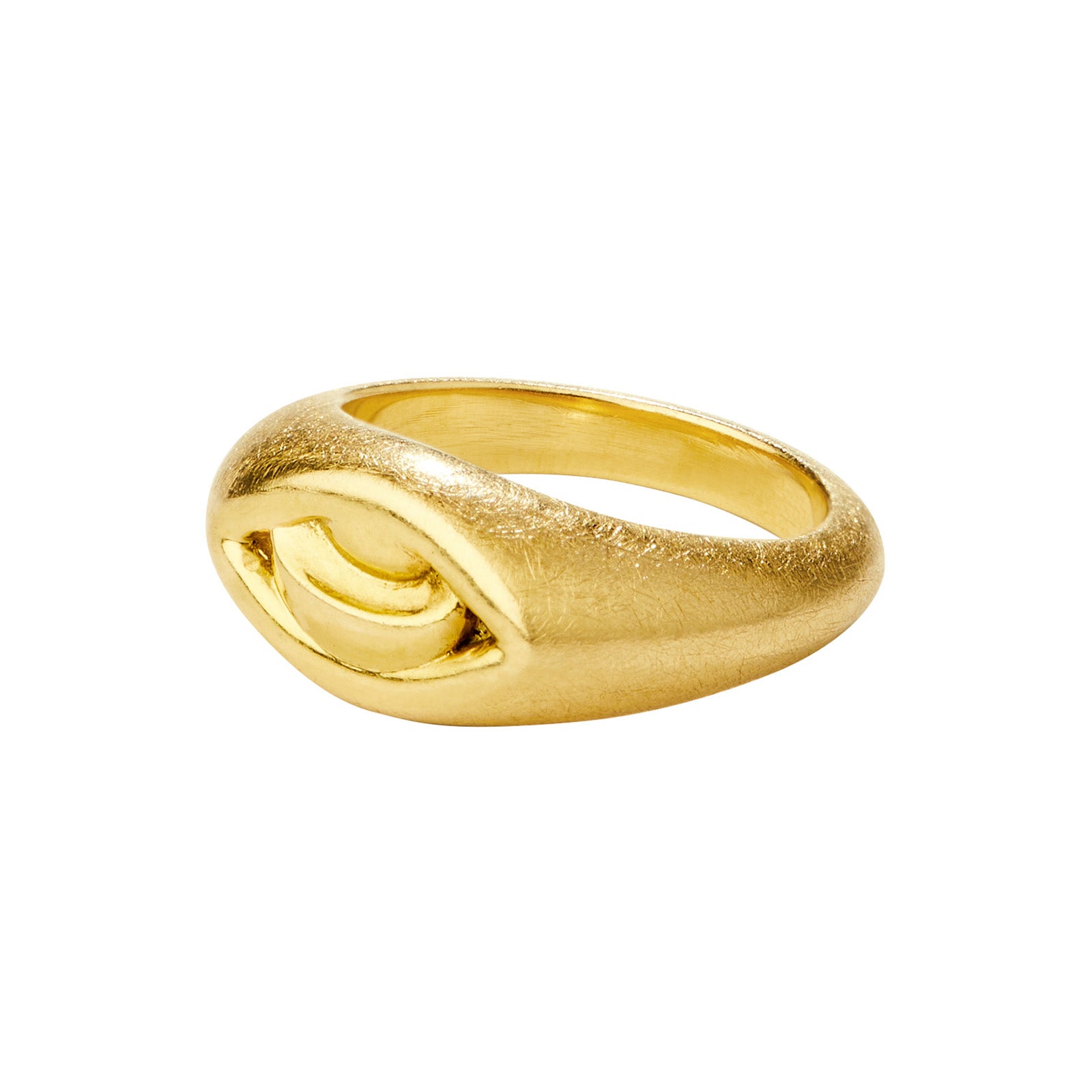 Christina Alexiou Small Evil Eye Ring - Rings - Broken English Jewelry side view