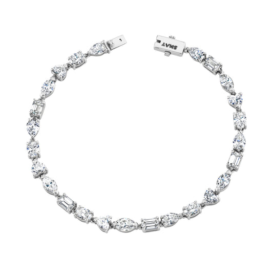 Mini Mixed Diamond Tennis Bracelet - Main Img