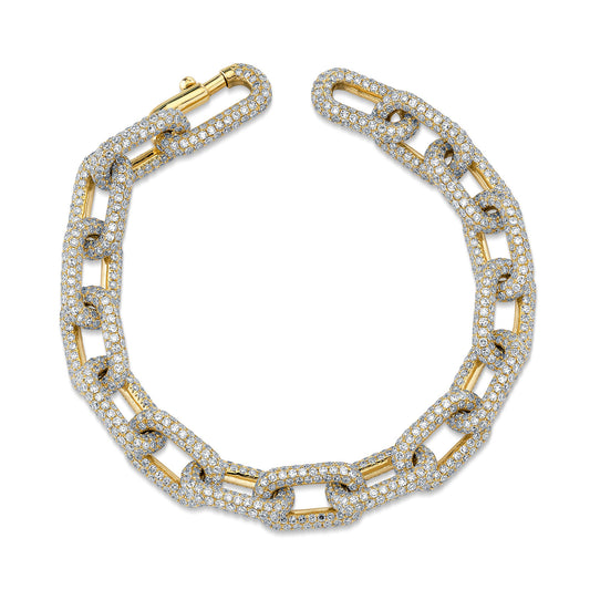 Pave Diamond Cable Link Bracelet - Main Img
