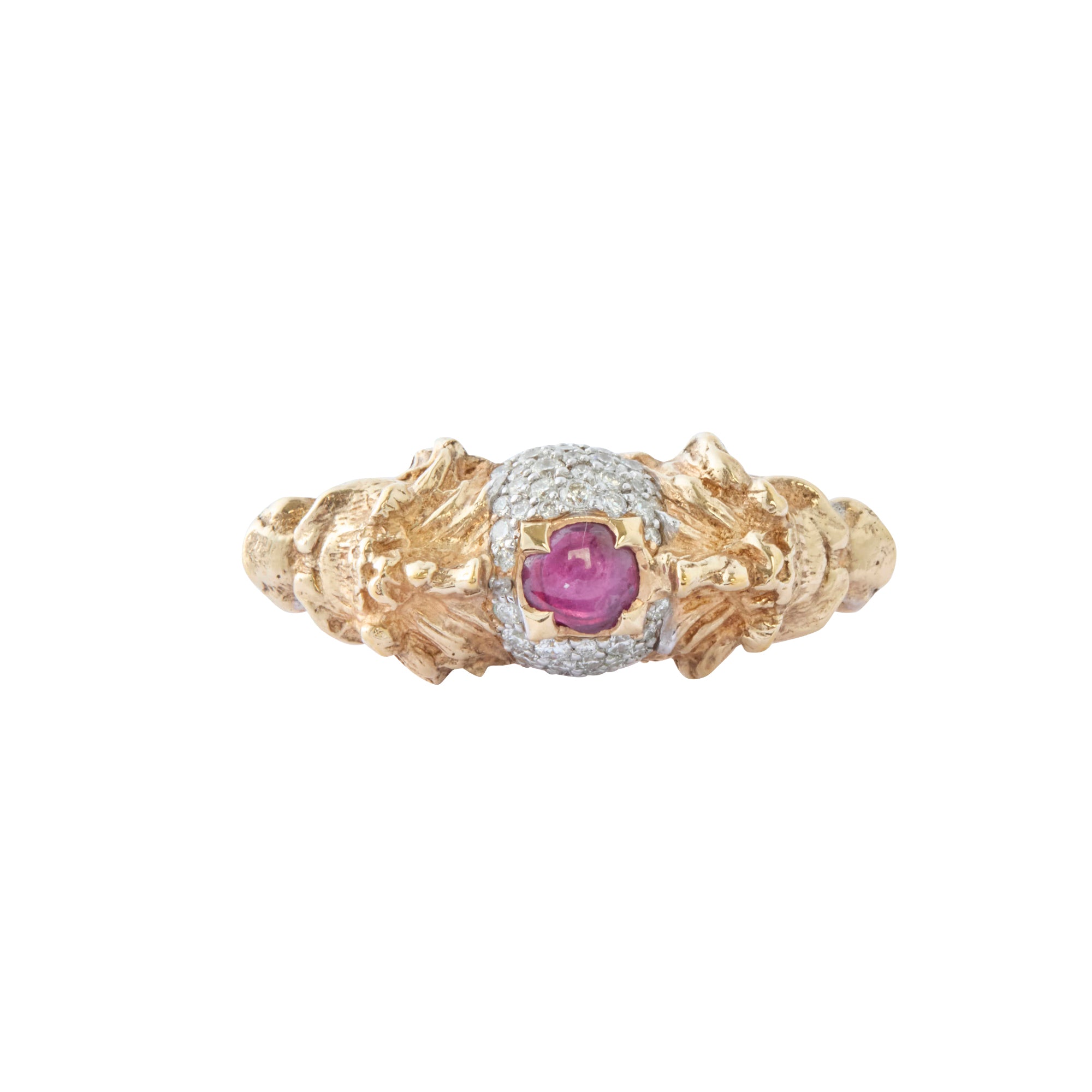 Diamond and Corundum Leo Ring