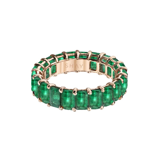Emerald Eternity Band - Rose Gold - Main Img
