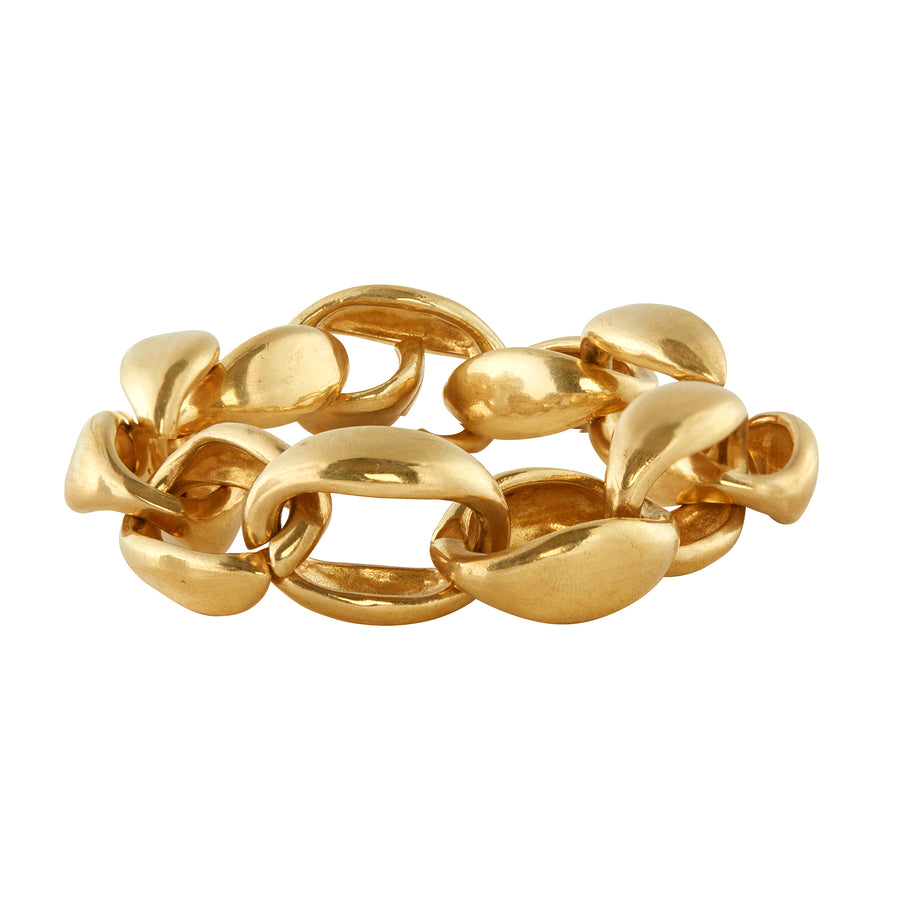 Ariana Boussard-Reifel Apnet Chain Brass Bracelet front view