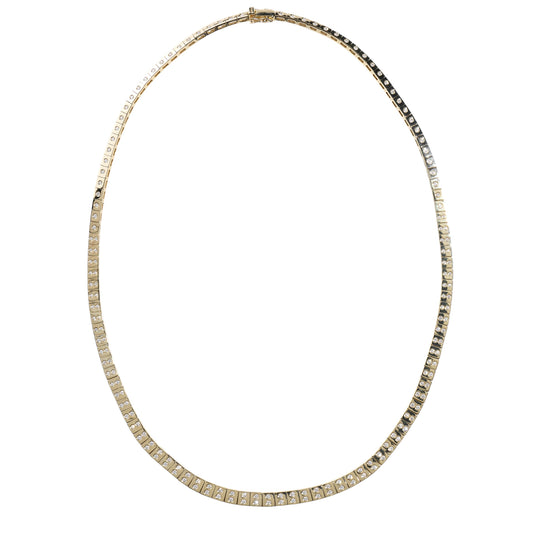 Double Diamond Leggo Tennis Necklace - Main Img