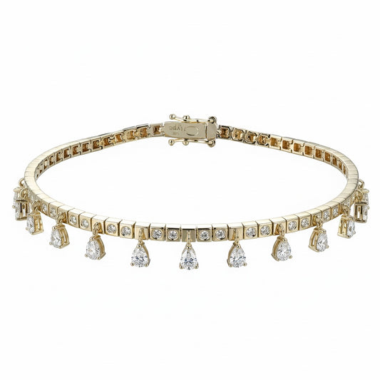 Diamond Leggo Fringe Tennis Bracelet - Main Img