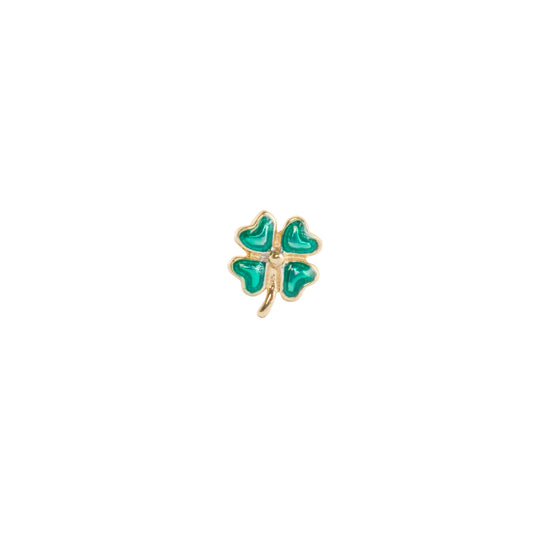 Sea Green Clover Stud Earring - Main Img