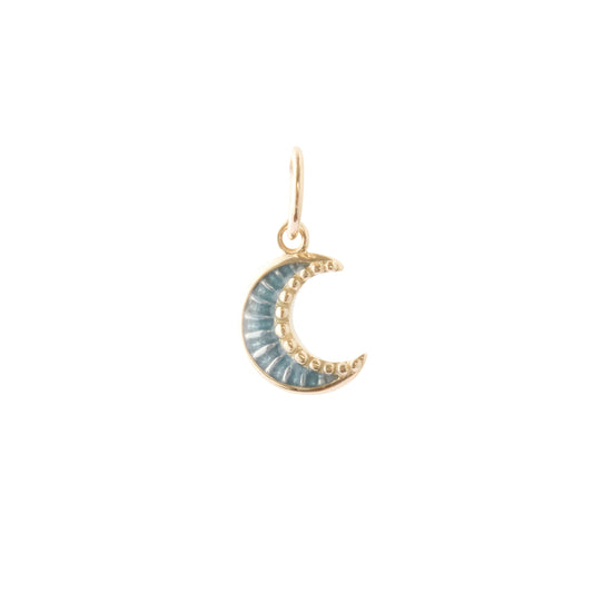 French Blue Crescent Charm - Main Img