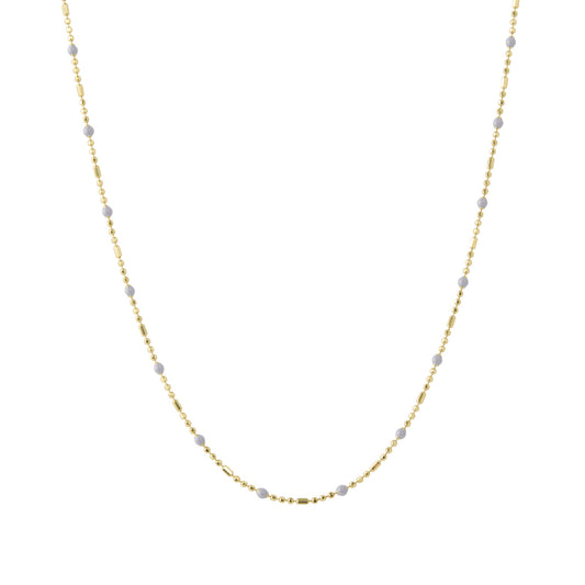 16" Lavender Dot Ball Chain Necklace - Main Img