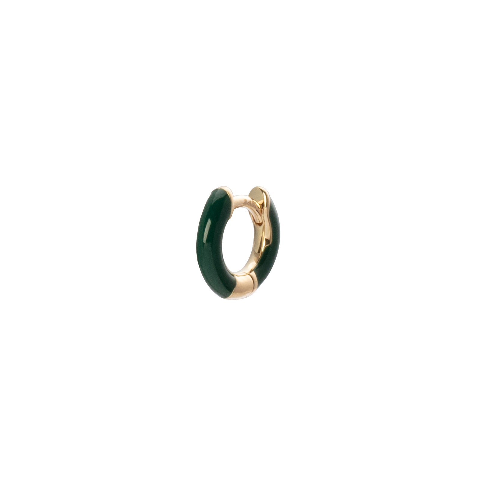 Trouver Enamel Huggie 5mm - Hunter - Earrings - Broken English Jewelry