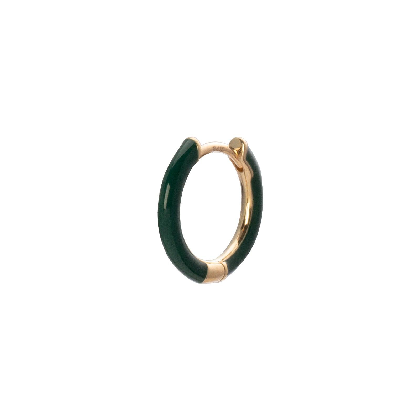 Trouver Enamel Huggie 8mm - Hunter - Earrings - Broken English Jewelry