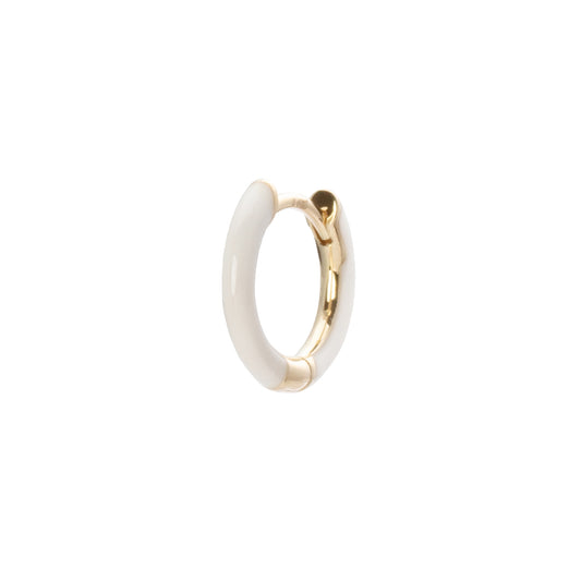 Enamel Huggie 8mm - White - Main Img