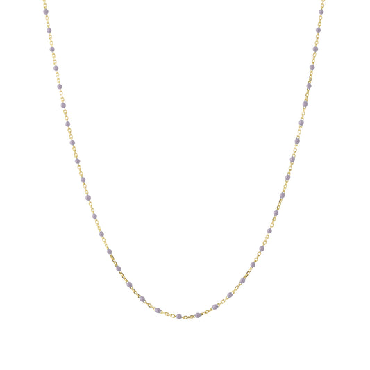 16" Lavender Tiny Dot Chain Necklace - Main Img