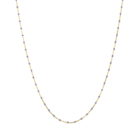 18" Lavender Tiny Dot Chain Necklace - Main Img