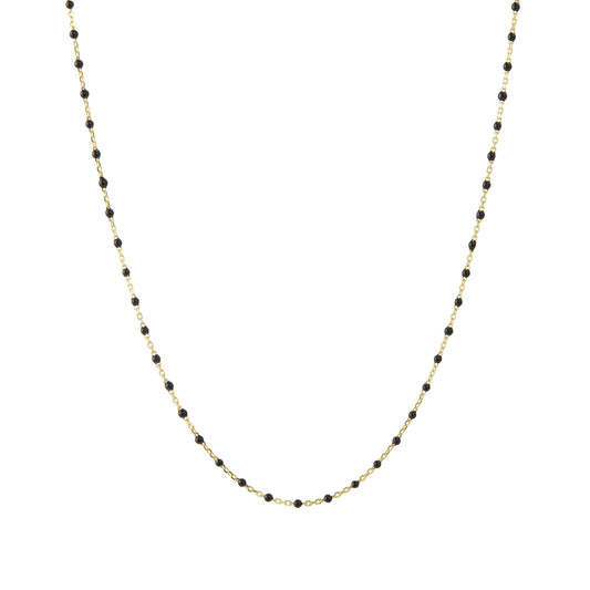 16" Onyx Tiny Dot Chain Necklace - Main Img