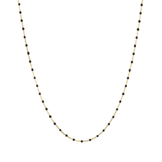 18" Onyx Tiny Dot Chain Necklace - Main Img