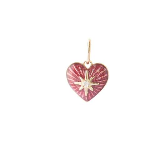 Ruby Heart Charm
with Diamond - Main Img