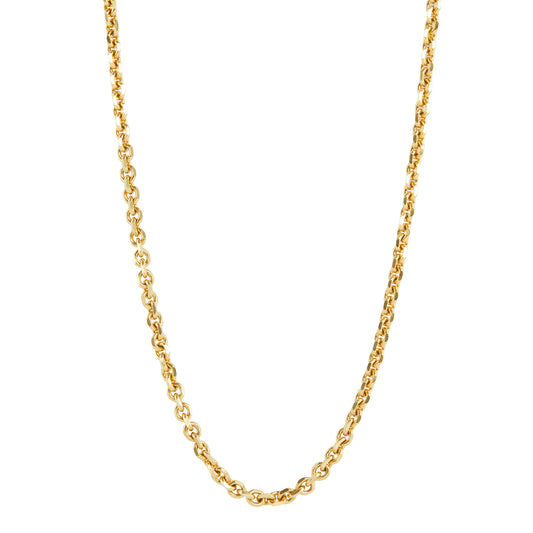 Heavy Faceted Round Link Chain - Main Img