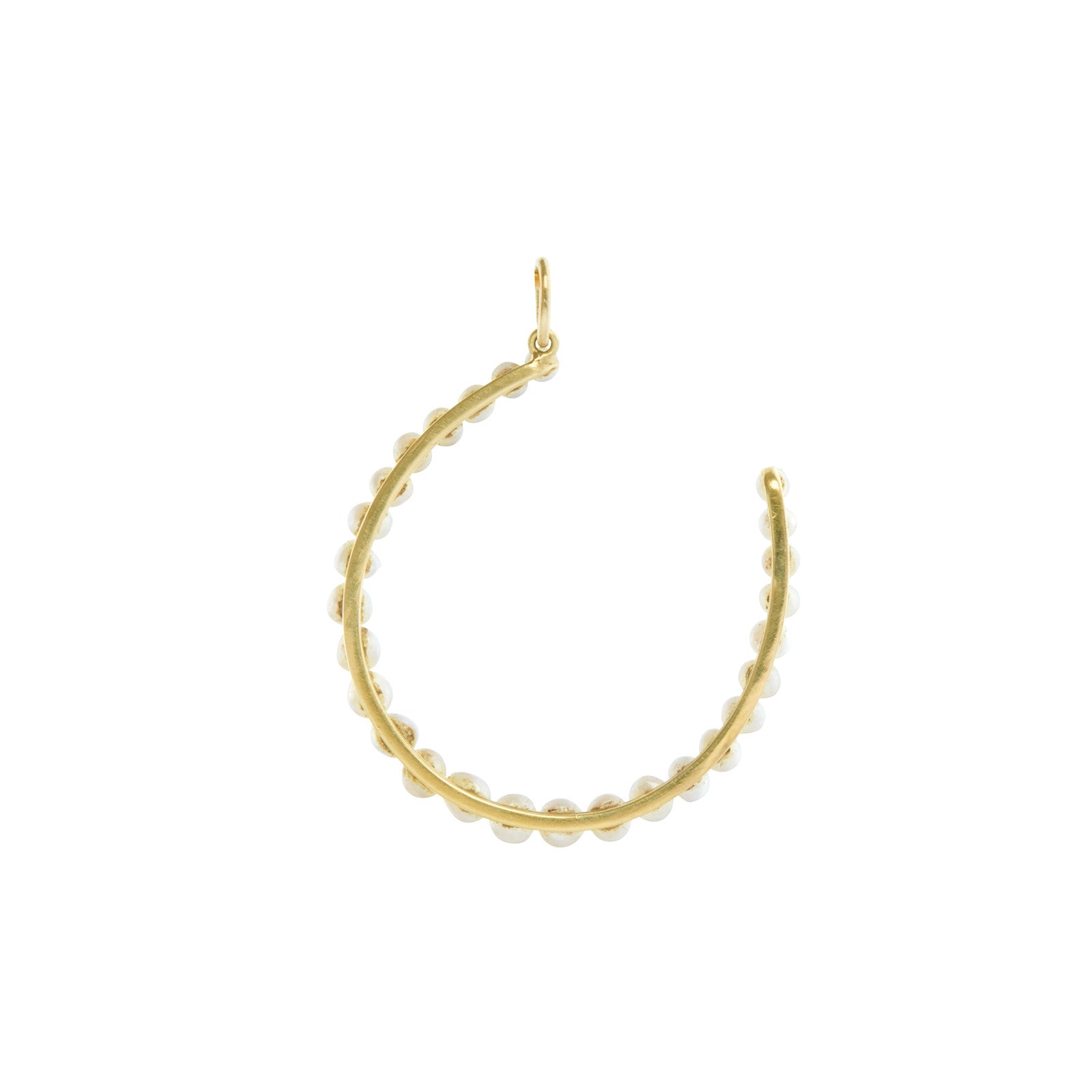 Antique & Vintage Jewelry Pearl Horseshoe Pendant - Charms & Pendants - Broken English Jewelry back view