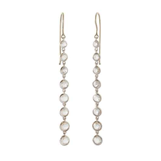 Rose Cut Diamond Drop Earrings - Main Img