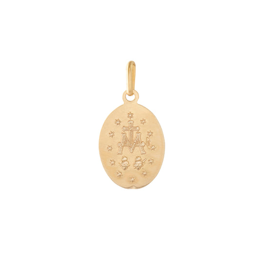 Virgin Mary "Recina Sine Labe" Pendant 14K Yellow Gold - Main Img