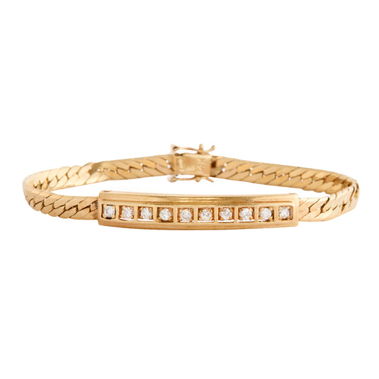 Diamond Cubic Bar Bracelet - Main Img