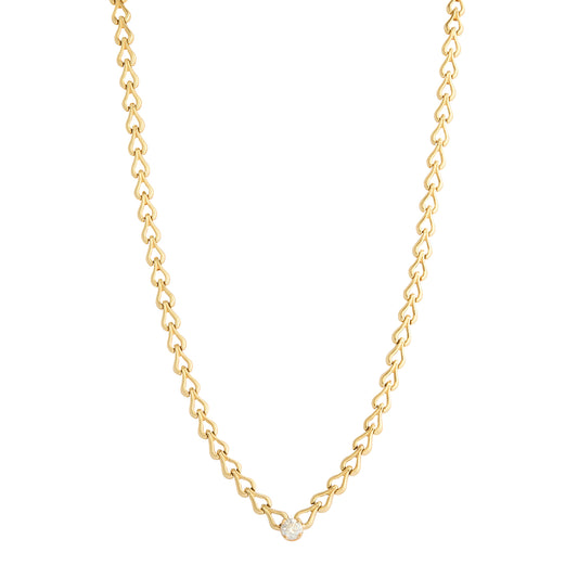 Diamond Open Link Chain Necklace - Main Img