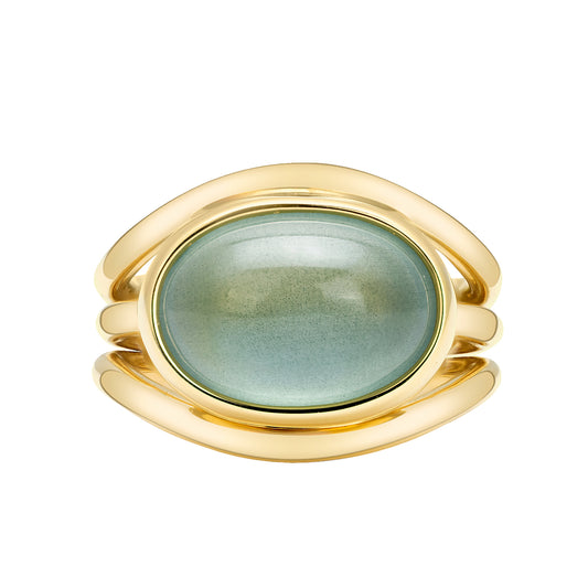 One of a Kind Aquamarine Bow Ring