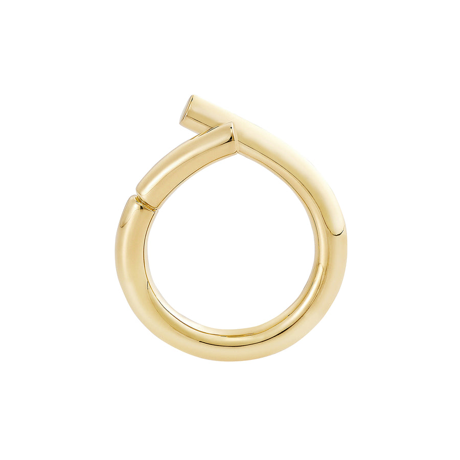 Tabayer Oera Curve Ring - Rings - Broken English Jewelry, side view