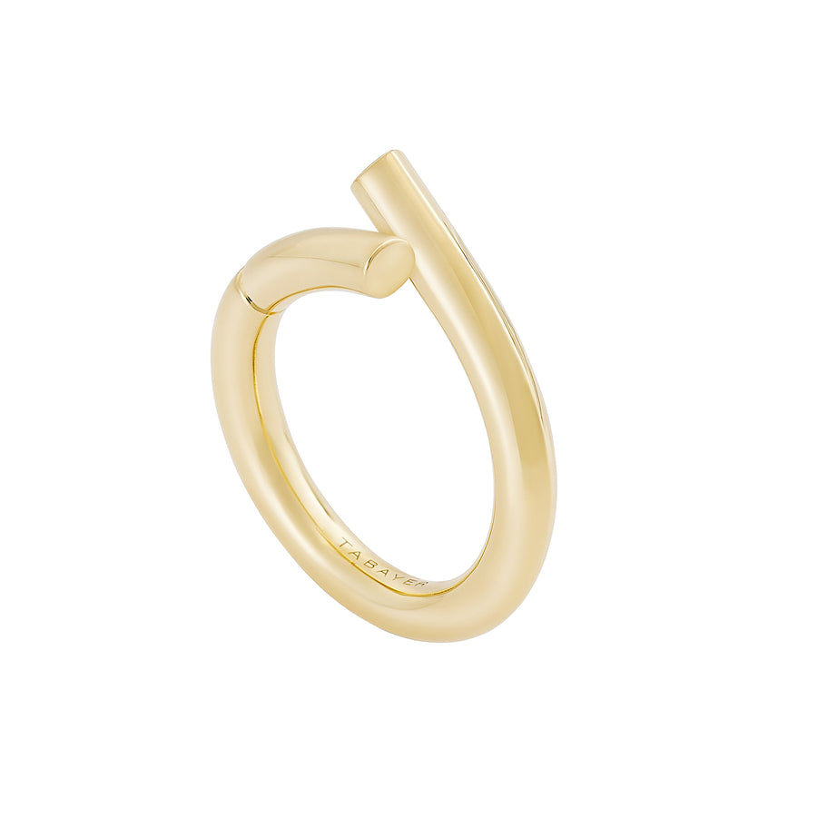 Tabayer Oera Curve Ring - Rings - Broken English Jewelry, side angled view
