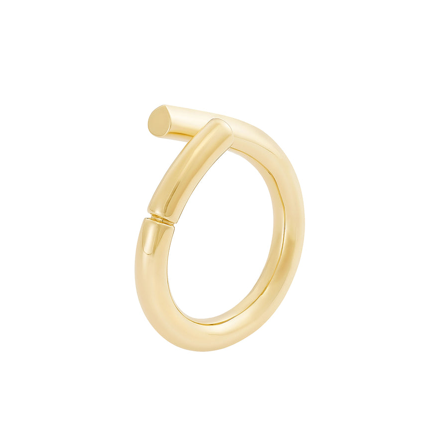 Tabayer Oera Curve Ring - Rings - Broken English Jewelry, side angled view