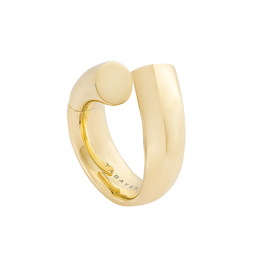 Tabayer Large Oera Ring - Rings - Broken English Jewelry, side view, side angled view