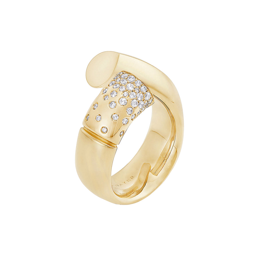 Tabayer Large Diamond Oera Ring - Rings - Broken English Jewelry, side angled view