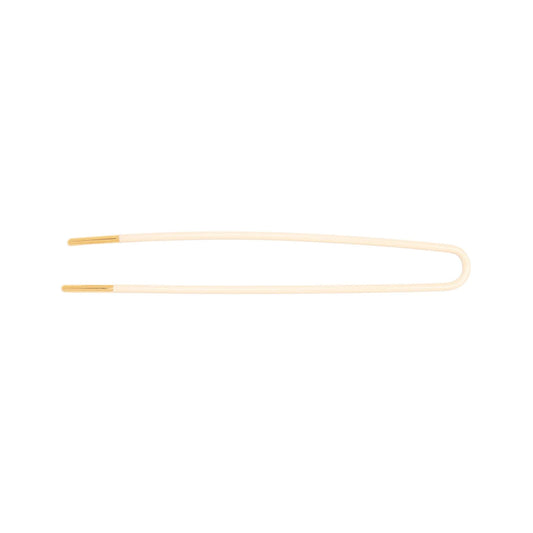 Cream Enamel Gold Plated Hair Pin - Main Img