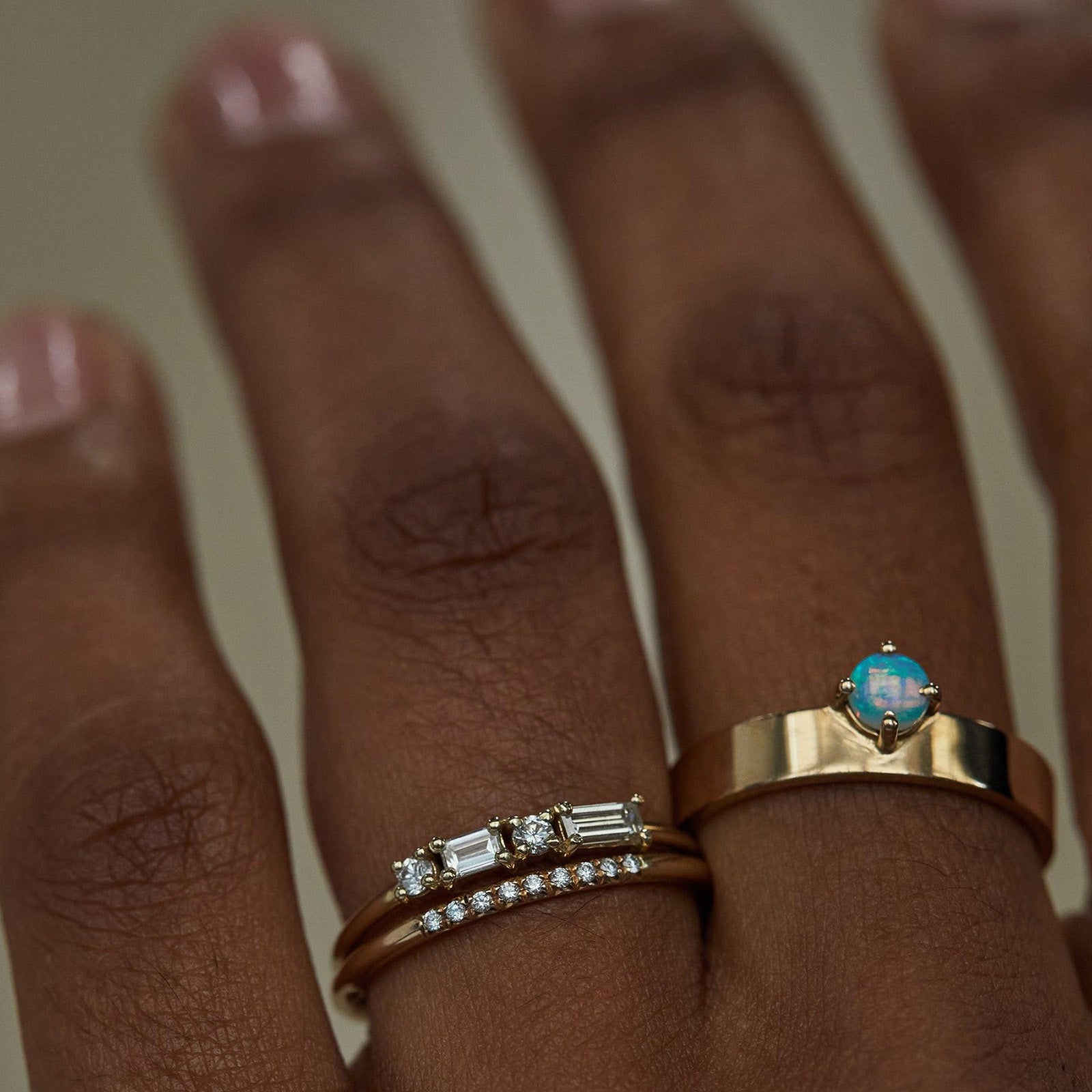 WWAKE Diamond Pillar Ring - Rings - Broken English Jewelry model