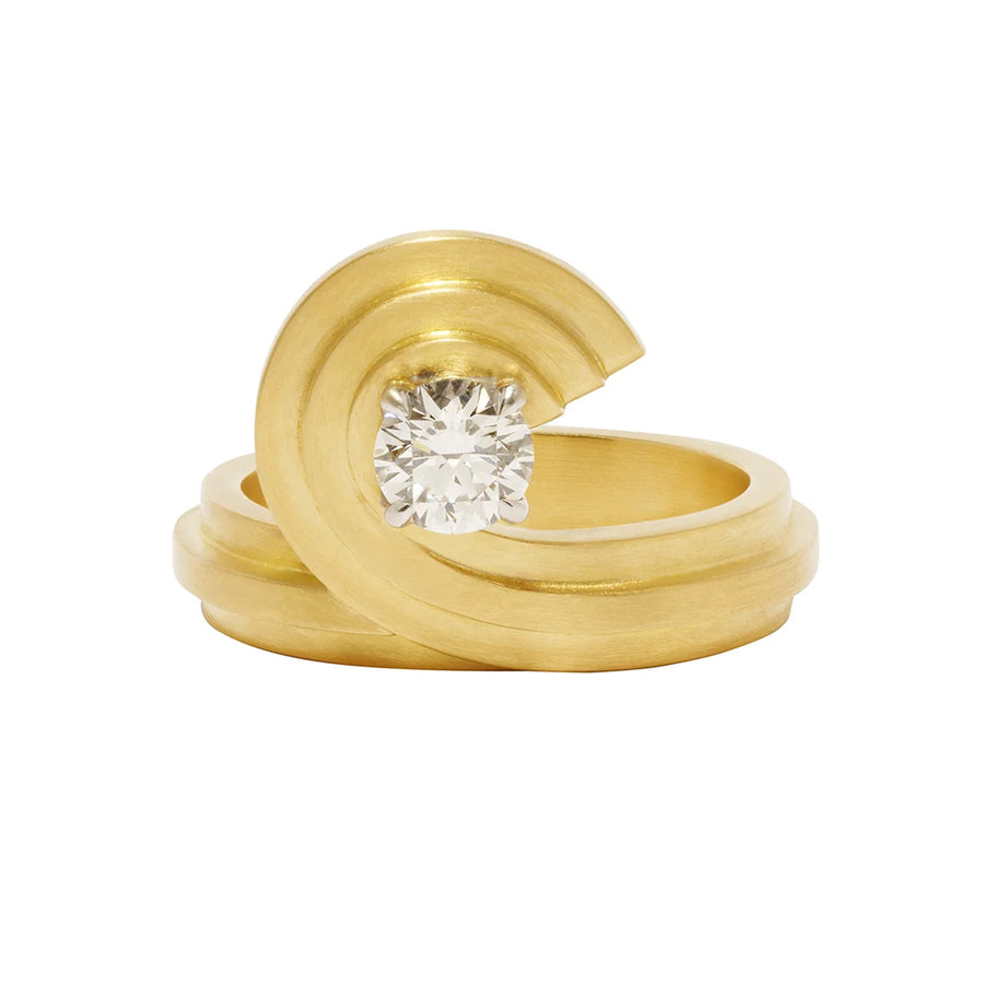 Azlee Sea Ring - Diamond - Rings - Broken English Jewelry front view