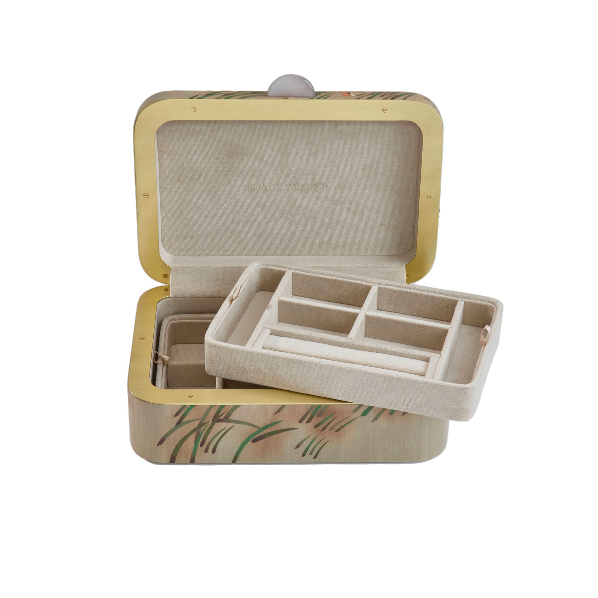 Medium Tiger Print Marquetry Box