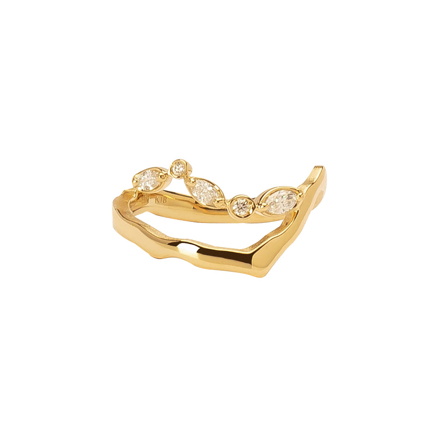 Milamore Kintsugi Float Diamond Ring I - Rings - Broken English Jewelry