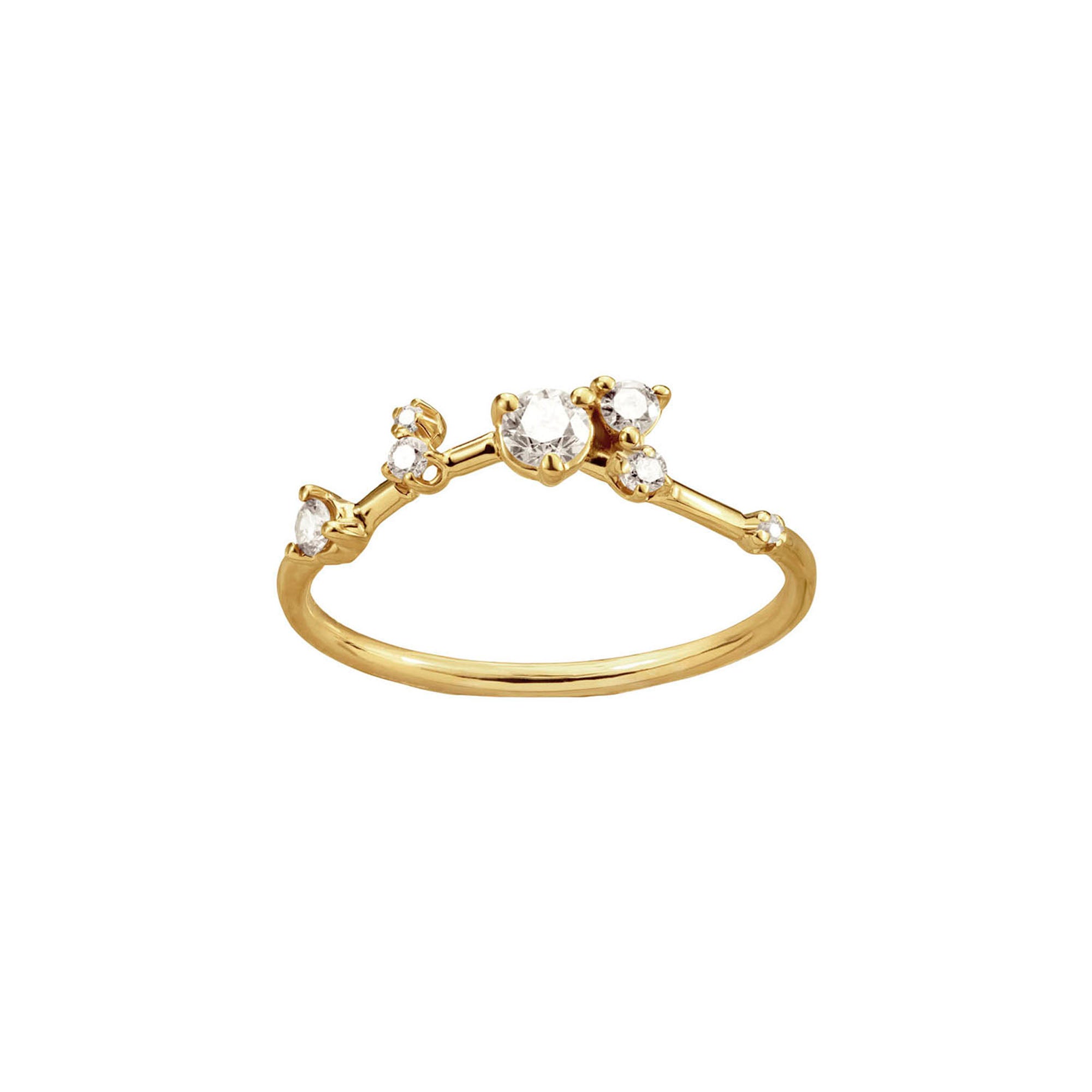 WWAKE Organic Triangle Diamond Ring - Broken English Jewelry