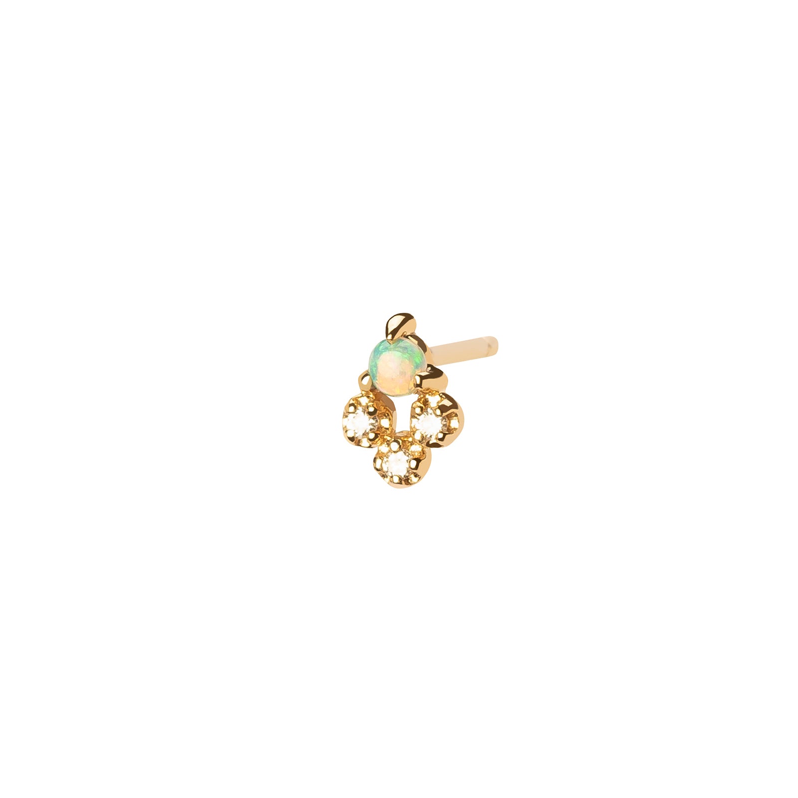 WWAKE Posy Earring - Opal & Diamond - Broken English Jewelry